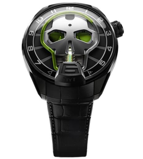 Replica HYT Skull Green Eye 151-TD-41-GF-AB Watch